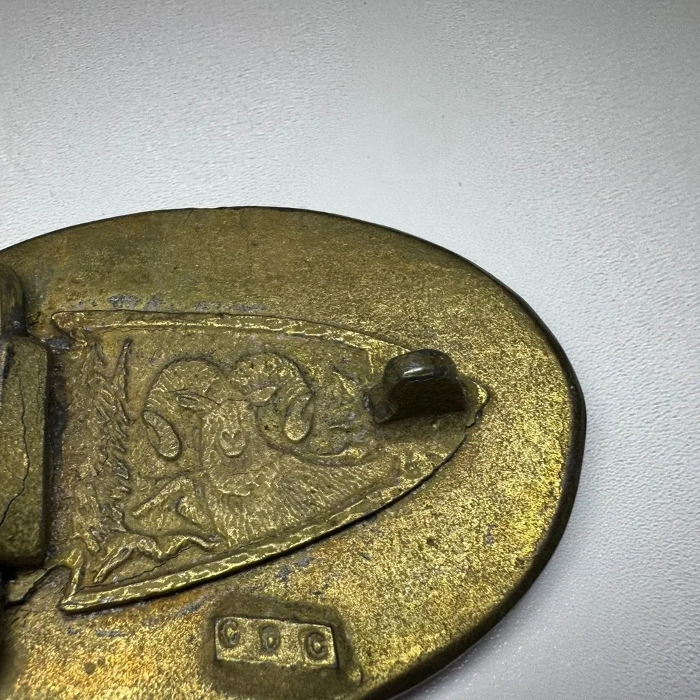 Vintage CDC Metal Works Star Route Carriers‎ 1845 Belt Buckle Stage Coach